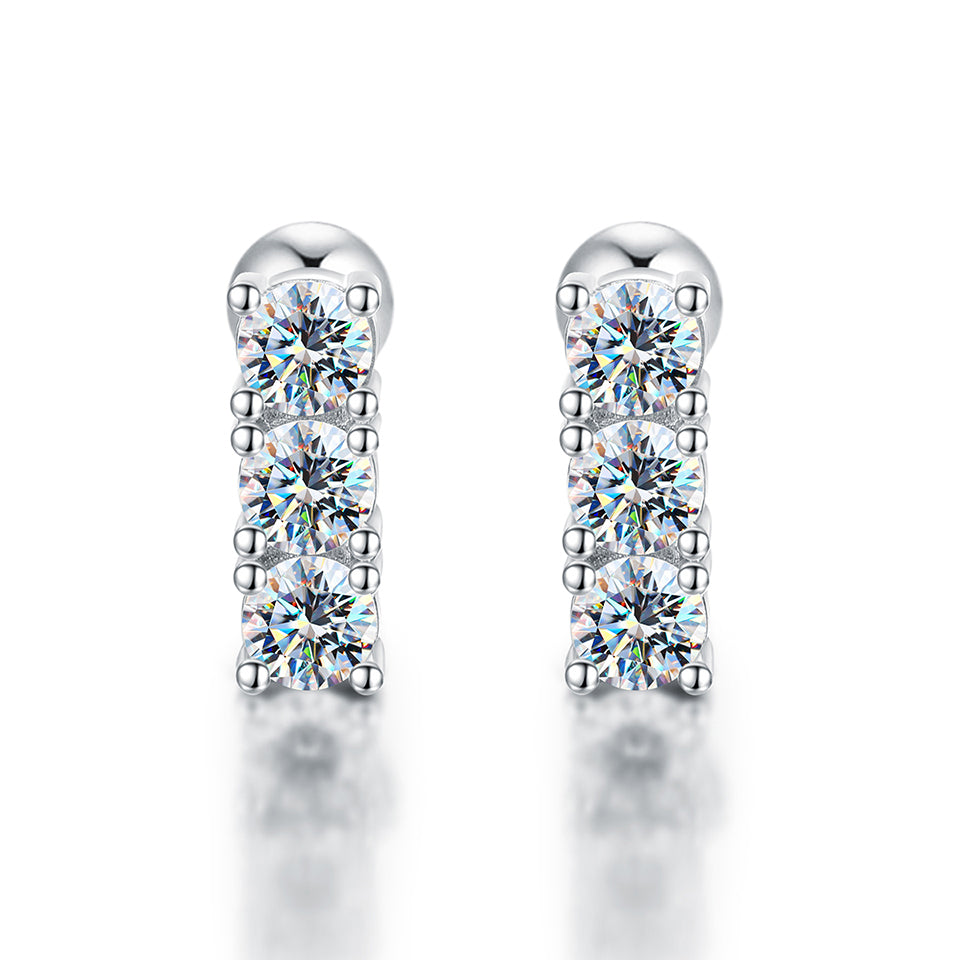 Tripe Pave Studs