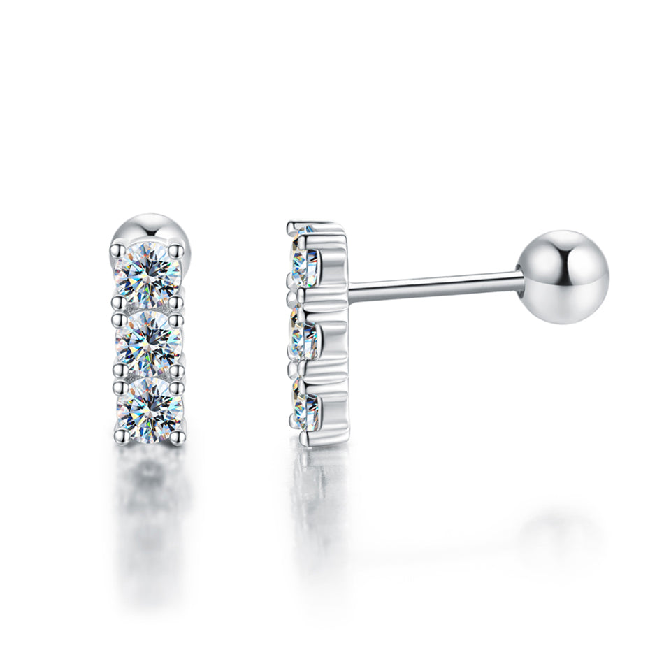 Tripe Pave Studs
